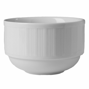 Супница, Бульонница (бульонная чашка) «Эвита»; материал: фарфор; 280 мл; диаметр=9.5, высота=6.5 см.; белый