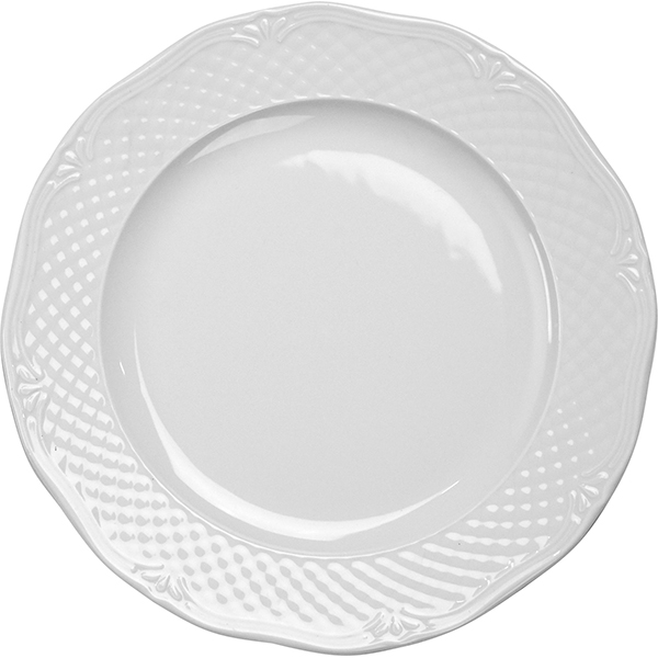 Блюдо круглое «Афродита»; материал: фарфор; диаметр=32 см.; белый