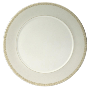 Блюдо круглое «Антуанетт»; материал: фарфор; диаметр=30 см.; белый,оливковый