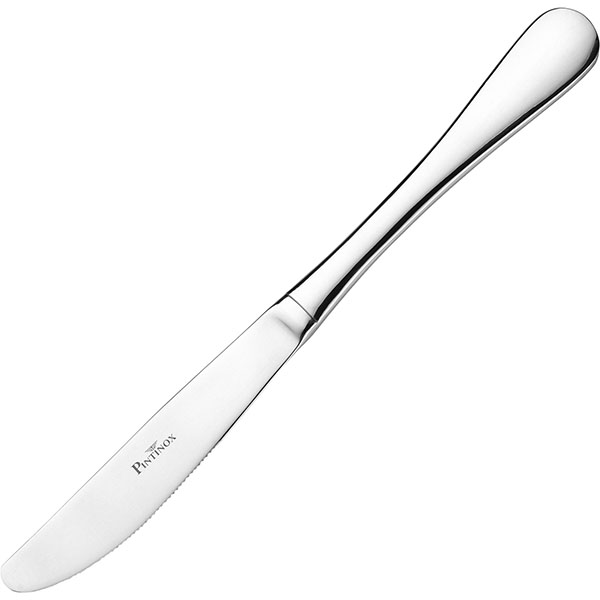 Нож столовый «Стреза»; сталь; длина=220/100, ширина=5 мм; металлический