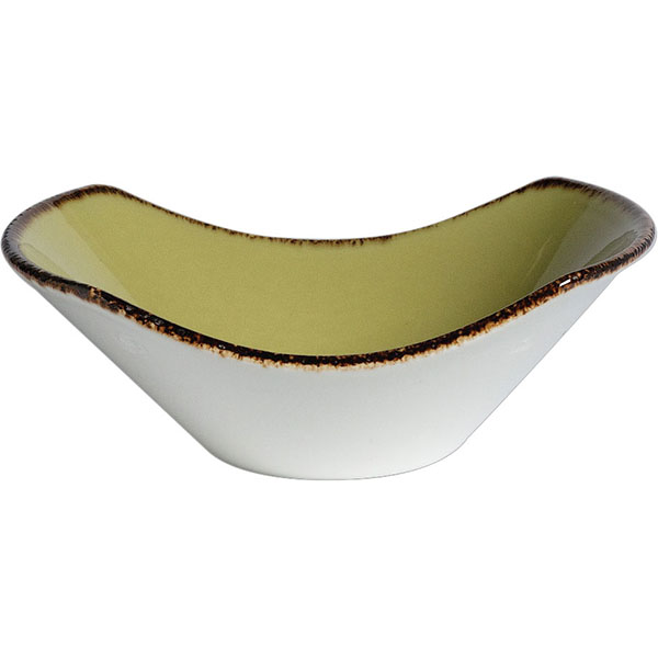 Салатник для комплимента «Террамеса олива»; материал: фарфор; 40 мл; высота=3, длина=9, ширина=7 см.; оливковый